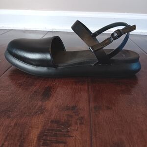 Campers Capsula black sandals, womens size 39 euro 8 us